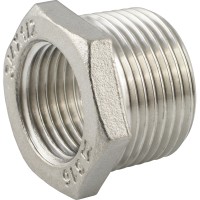 Reduziernippel mit konischem Außen- und zylindrischem Innengewinde - Edelstahl Reduziernippel mit konischem Außen- und zylindrischem Innengewinde - Edelstahl