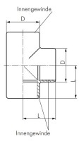 Vorschau: T-Stück PVC-U mit Innengewinde (nur für Kunststoffgewinde) Vorschau: T-Stück PVC-U mit Innengewinde (nur für Kunststoffgewinde)