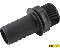 Schlauchtülle mit zylindrischem Gewinde (Polypropylen) Schlauchtülle mit zylindrischem Gewinde (Polypropylen)