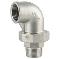 Winkelverschraubung trennbar mit Innen- und Außengewinde - konisch dichtend Winkelverschraubung trennbar mit Innen- und Außengewinde - konisch dichtend