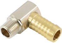 Winkel-Gewindetülle mit zölligem und metrischem Außengewinde Winkel-Gewindetülle mit zölligem und metrischem Außengewinde