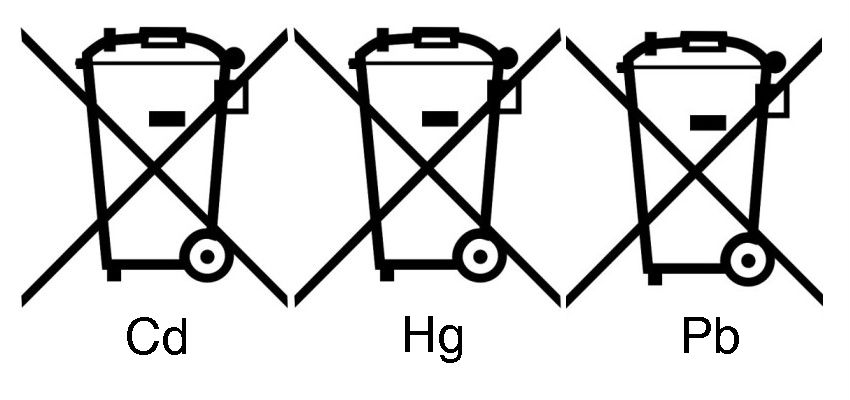 Durchgekreuzte Mülltonne