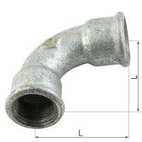 90° Bogen mit Innengewinde 90° Bogen mit Innengewinde
