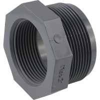 Reduziernippel PVC-U kurze Ausführung (nur für Kunststoffgewinde) Reduziernippel PVC-U kurze Ausführung (nur für Kunststoffgewinde)